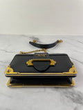 PRADA Black City Calf Saffiano Cahier Crossbody/Shoulder Bag