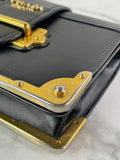 PRADA Black City Calf Saffiano Cahier Crossbody/Shoulder Bag