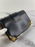 PRADA Black City Calf Saffiano Cahier Crossbody/Shoulder Bag