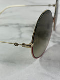 GUCCI GG Gold Green/Red Round Gradient Metal Sunglasses