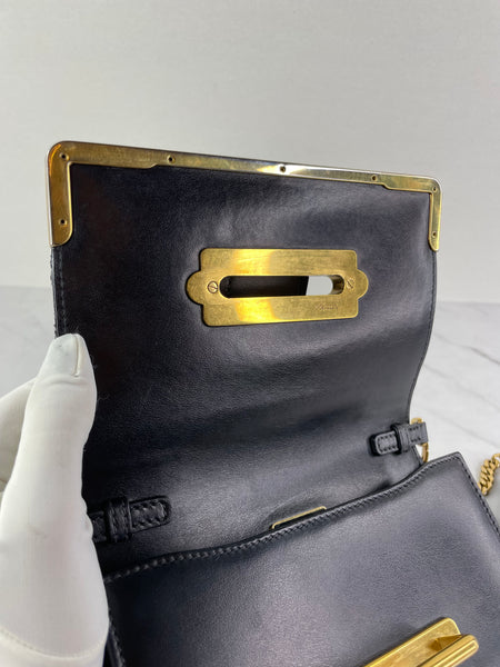 PRADA Black City Calf Saffiano Cahier Crossbody/Shoulder Bag