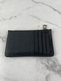 Valentino Unisex Matte Black Toile Iconographe Card Holder/Wallet