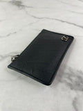 Valentino Unisex Matte Black Toile Iconographe Card Holder/Wallet