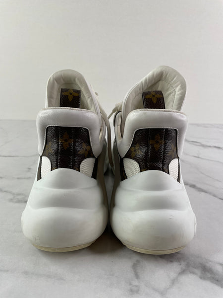 LOUIS VUITTON White Monogram LV Archlight Sneakers Size 36.5