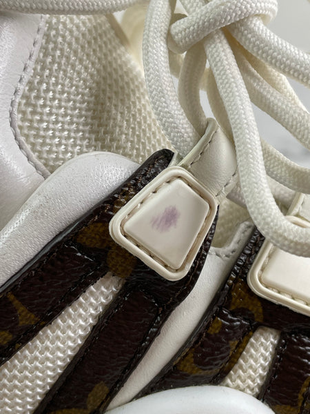 LOUIS VUITTON White Monogram LV Archlight Sneakers Size 36.5