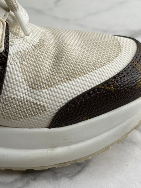 LOUIS VUITTON White Monogram LV Archlight Sneakers Size 36.5
