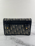 Christian Dior 2-IN-1 30 MONTAIGNE POUCH Blue Dior Oblique Jacquard Crossbody/Shoulder/Belt Bag