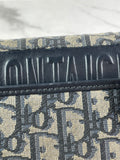 Christian Dior 2-IN-1 30 MONTAIGNE POUCH Blue Dior Oblique Jacquard Crossbody/Shoulder/Belt Bag