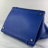 Celine Indigo Blue Supple Calfskin Medium Phantom Luggage Bag