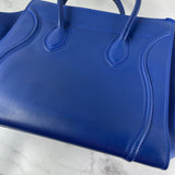 Celine Indigo Blue Supple Calfskin Medium Phantom Luggage Bag