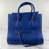 Celine Indigo Blue Supple Calfskin Medium Phantom Luggage Bag