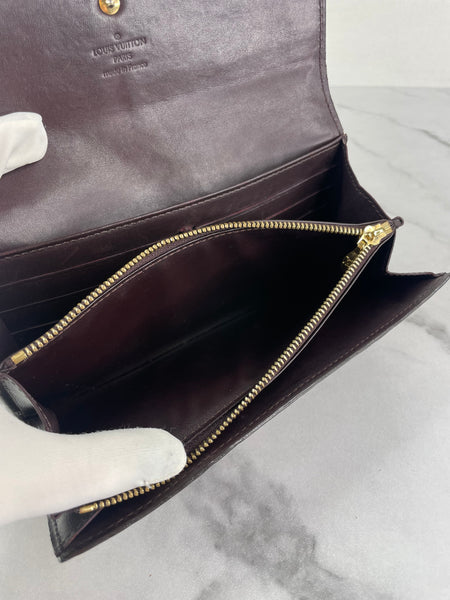 LOUIS VUITTON Amarante Monogram Vernis Sarah Walle