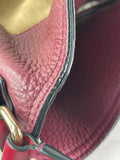 Burberry Burgundy Mega Check Ashby Bucket Shoulder Bag