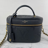 LOUIS VUITTON Black Empreinte Monogram Giant Vanity PM Crossbody/Shoulder Bag