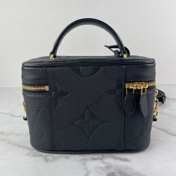 LOUIS VUITTON Black Empreinte Monogram Giant Vanity PM Crossbody/Shoulder Bag