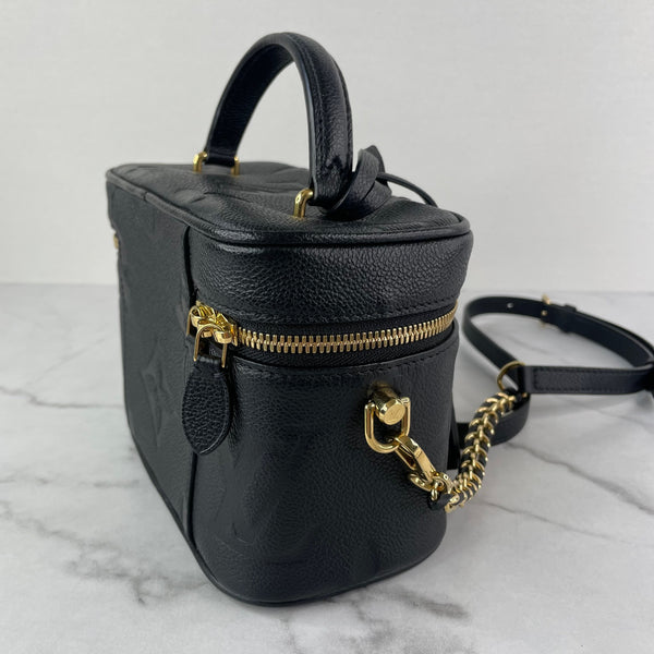 LOUIS VUITTON Black Empreinte Monogram Giant Vanity PM Crossbody/Shoulder Bag