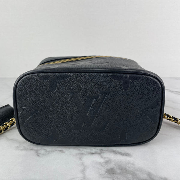 LOUIS VUITTON Black Empreinte Monogram Giant Vanity PM Crossbody/Shoulder Bag