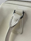 PRADA White Saffiano Lux Top Handle Crossbody/Shoulder Bag