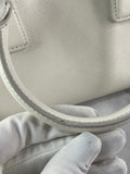 PRADA White Saffiano Lux Top Handle Crossbody/Shoulder Bag