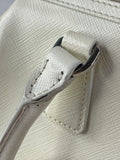PRADA White Saffiano Lux Top Handle Crossbody/Shoulder Bag