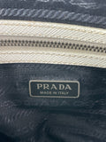 PRADA White Saffiano Lux Top Handle Crossbody/Shoulder Bag