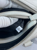 PRADA White Saffiano Lux Top Handle Crossbody/Shoulder Bag