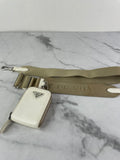 PRADA White Saffiano Lux Top Handle Crossbody/Shoulder Bag