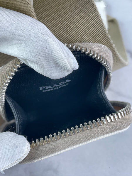 PRADA White Saffiano Lux Top Handle Crossbody/Shoulder Bag