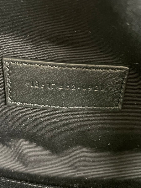 SAINT LAURENT DARK BEIGE CASSANDRE MATELASSÉ FLAP POUCH/WRISTLET