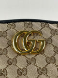 GUCCI Original GG canvas/black GG Marmont small shoulder/crossbody bag