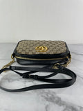 GUCCI Original GG canvas/black GG Marmont small shoulder/crossbody bag