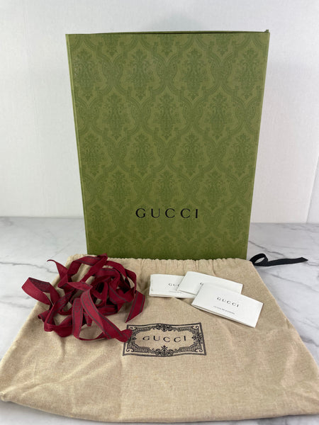 GUCCI Original GG canvas/black GG Marmont small shoulder/crossbody bag