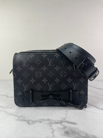 LOUIS VUITTON Monogram Eclipse Steamer Messenger Crossbody/Shoulder Bag