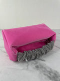 ALEXANDER WANG Lipstick Pink Mini Scrunchie Embellished Velvet Bag
