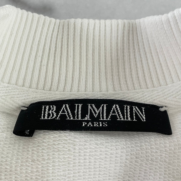 Balmain Women’s White Logo Sweater Size 34 (XS)