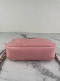 GUCCI Pink GG Marmont Small Matelassé Shoulder/Crossbody Bag
