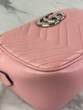 GUCCI Pink GG Marmont Small Matelassé Shoulder/Crossbody Bag