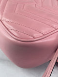 GUCCI Pink GG Marmont Small Matelassé Shoulder/Crossbody Bag