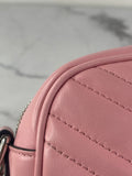 GUCCI Pink GG Marmont Small Matelassé Shoulder/Crossbody Bag