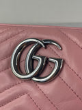 GUCCI Pink GG Marmont Small Matelassé Shoulder/Crossbody Bag