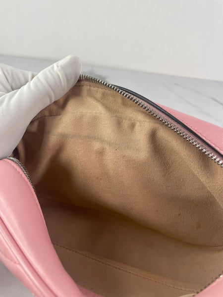 GUCCI Pink GG Marmont Small Matelassé Shoulder/Crossbody Bag