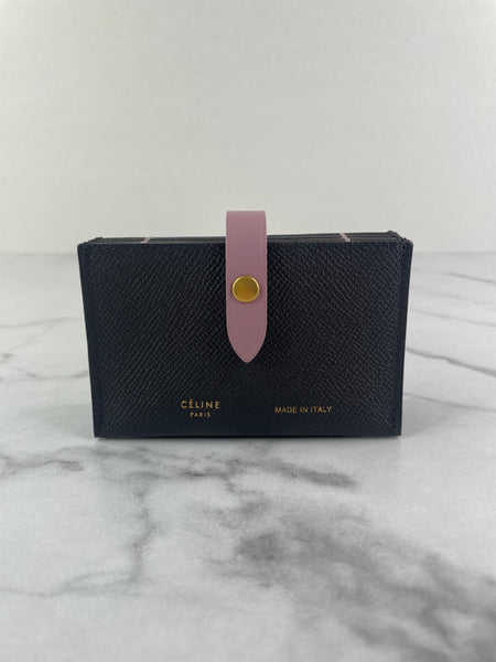 Celine Liquorice Accordeon Card Holder