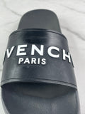 GIVENCHY Black Rubber Slide Flat Sandals Size 37