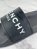 GIVENCHY Black Rubber Slide Flat Sandals Size 37