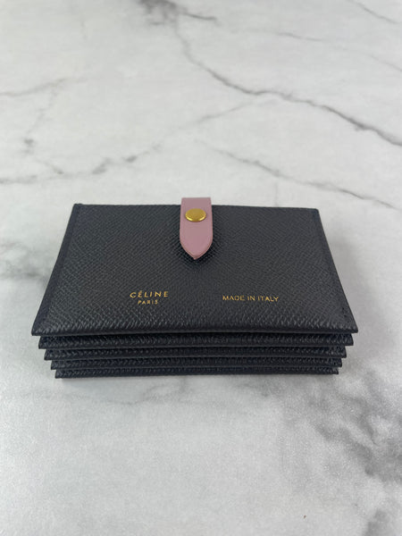 Celine Liquorice Accordeon Card Holder