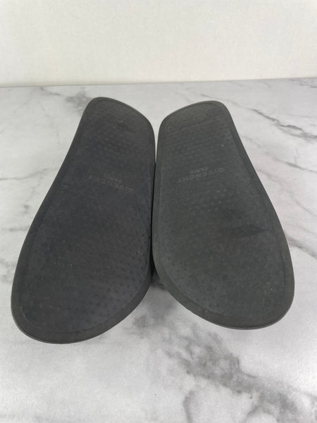 GIVENCHY Black Rubber Slide Flat Sandals Size 37