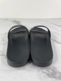 GIVENCHY Black Rubber Slide Flat Sandals Size 37