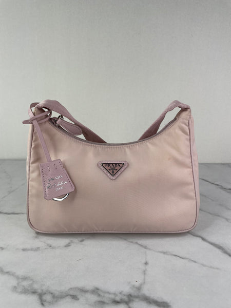 PRADA Alabaster Pink Re-Nylon Re-Edition 2000 mini-bag