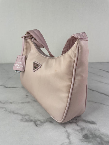 PRADA Alabaster Pink Re-Nylon Re-Edition 2000 mini-bag