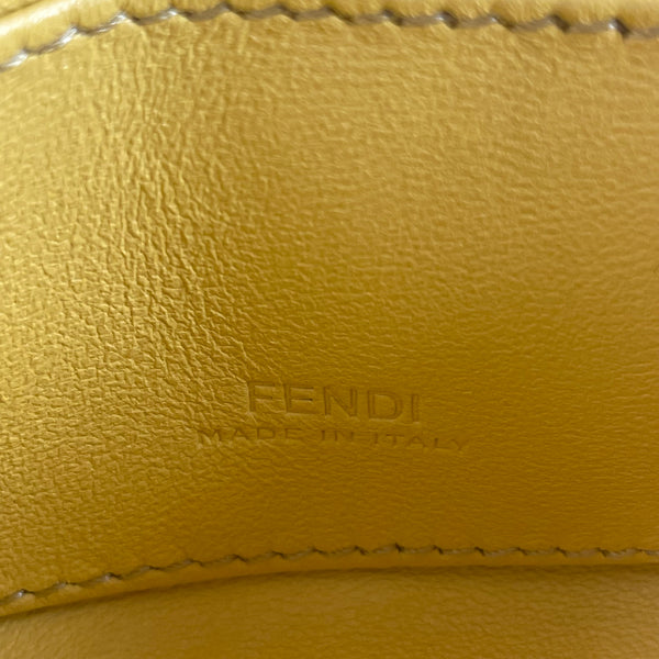 Fendi Yellow Mink Fur Nano Baguette Charm/Crossbody Bag